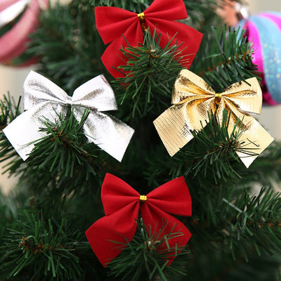Pretty Bow Tie Christmas Tree Ornaments