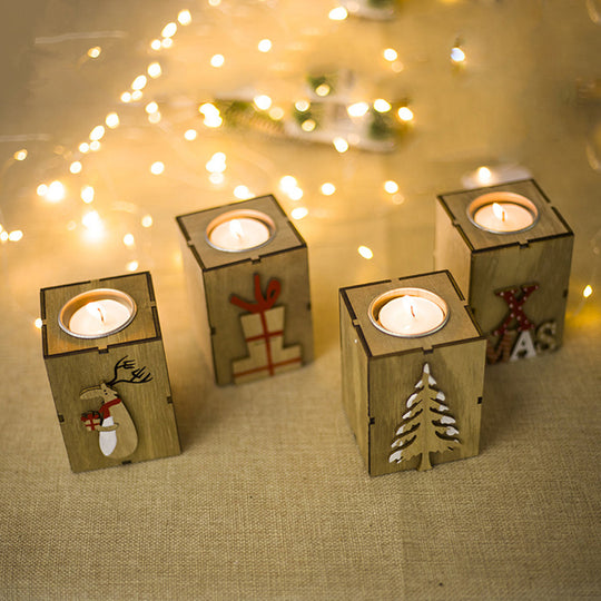 Wood Tea-light Candle Holders