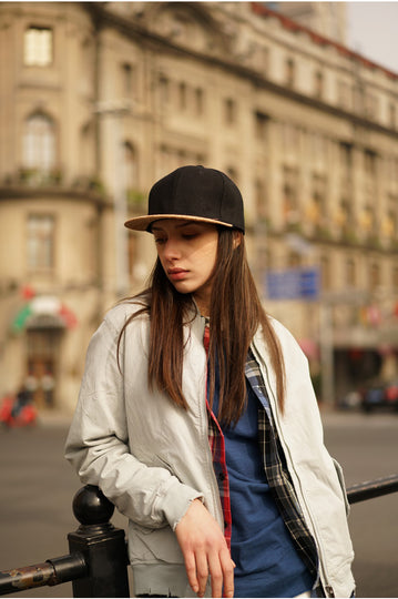 Classic Solid Color Cork Brim Snapback
