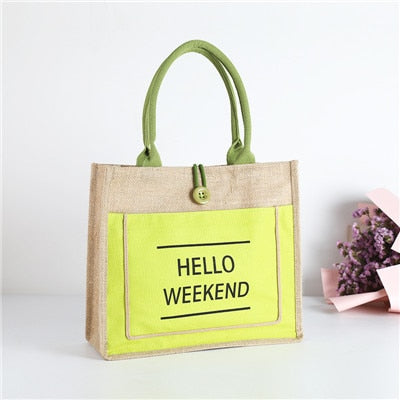 Women's High Quality Linen Luxury Tote