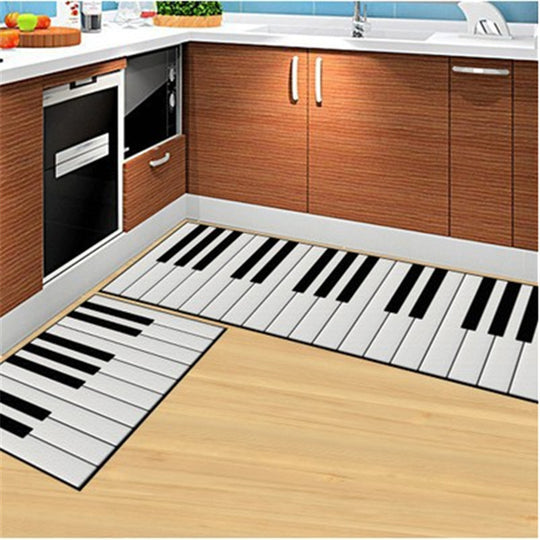 Long Absorbent Patterned Non-Slip Kitchen Floor Mats