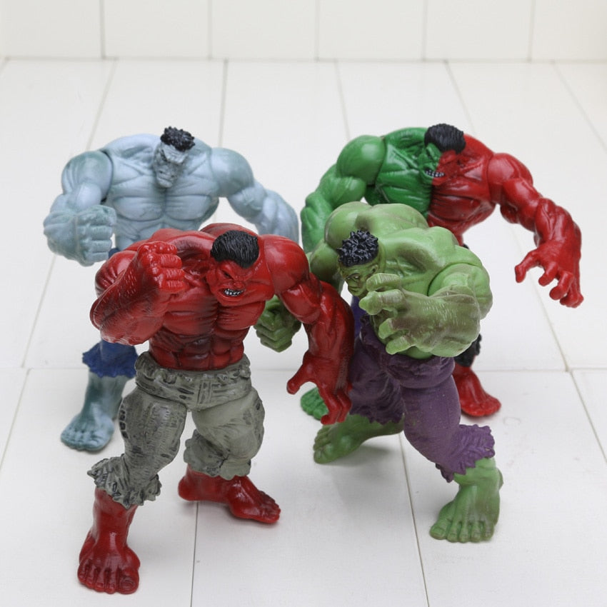 4pcs/set Red Grey Green Action Figure Toy