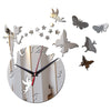 mirror sun Acrylic wall clocks 3d home decor diy crystal Quartz clock art watch