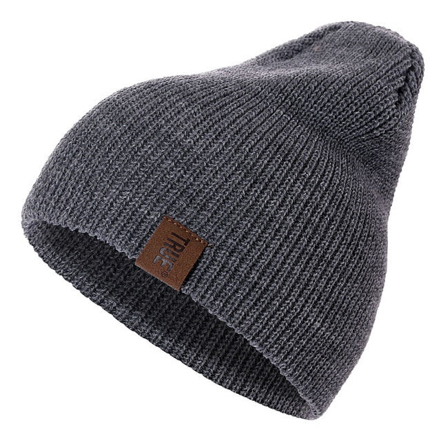 Men's Casual Knitted Letterman Beanie