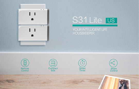 Sonoff S31 Lite US 16A Mini Smart Wifi Socket Wireless Smart Switch Plug App Control Anywhere Works with Alexa Google Home IFTTT