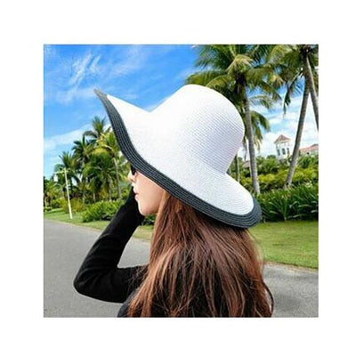 Women's Sun Visor Large Brimmed Straw Hat