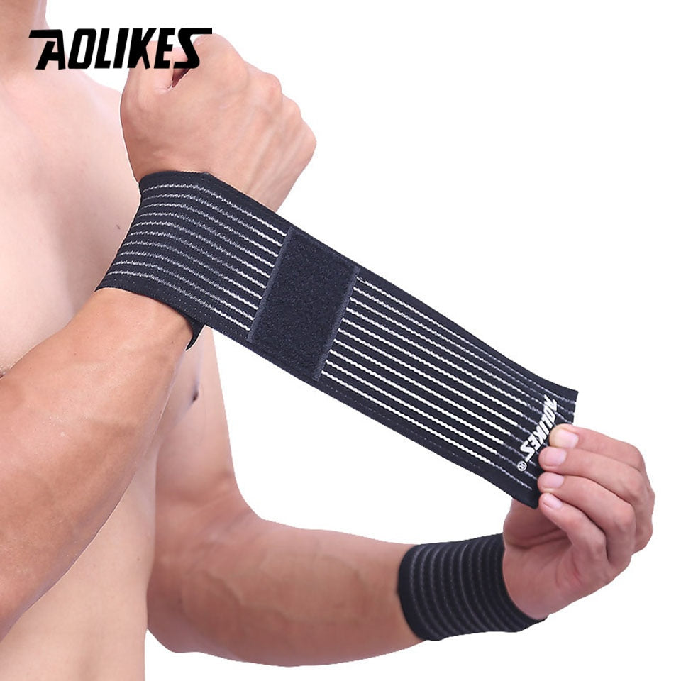 Adjustable Elastic Cotton Bandage Sport Wristband Brace