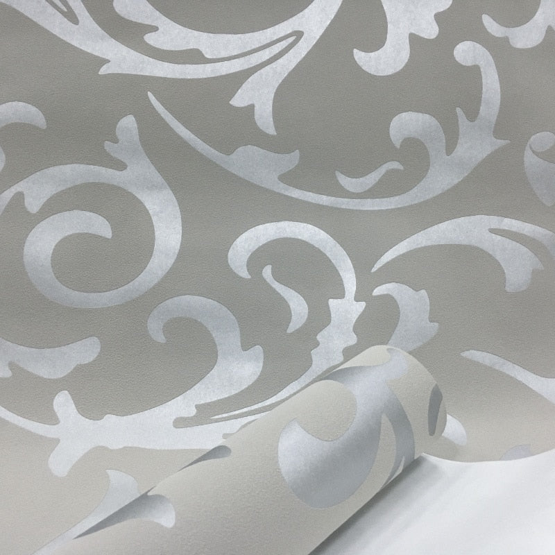 Luxurious 3D Floral Embossed Textured Modern Wallpaper