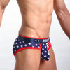 Men's USA Flag Striped Stars U-Pouch Underwear