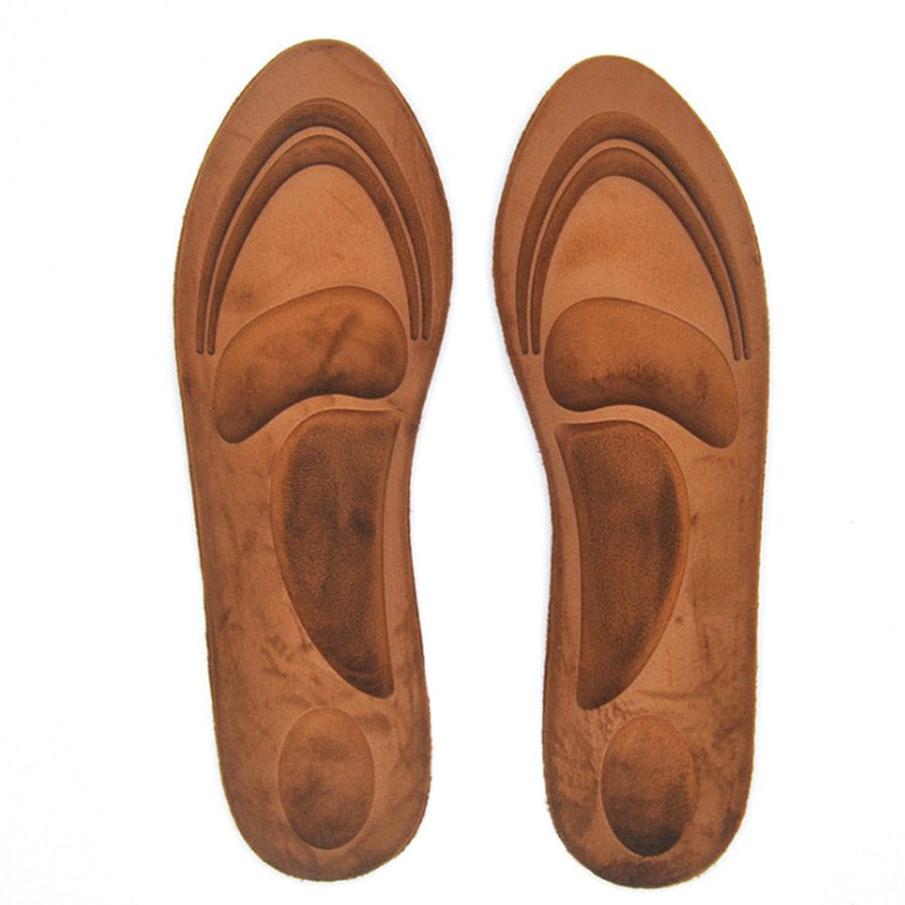 Brown 4D Orthopedic Memory Foam Arch Support Insoles