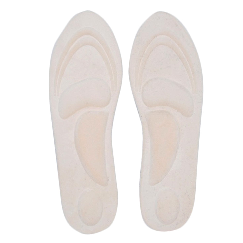 White 4D Orthopedic Memory Foam Arch Support Insoles
