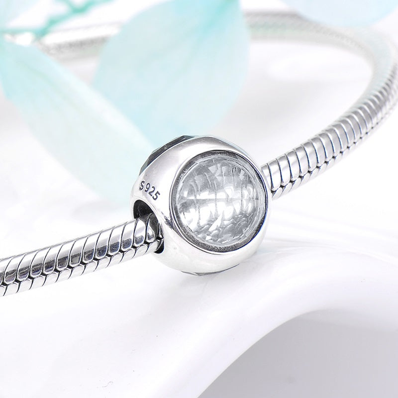 Women's Bracelet or Necklace Charms 925 Sterling Silver Beads Clear CZ Fit Original Pandora Bracelet Bangles