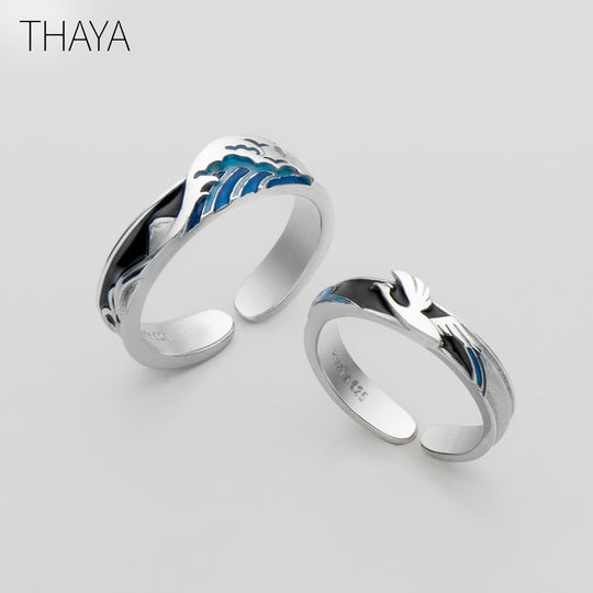 Women's Flying Bird or Wave S925 Ring