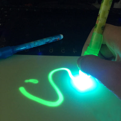 Magic Luminous Glow-in-the-Dark Drawing Board with Glow Pen