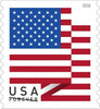 USPS FOREVER® STAMPS US Flag, Coil of 100 Postage Stamps (2018)