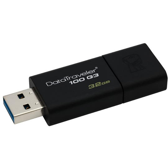3 Pack Kingston 32GB USB 3.0 Black DataTraveler 100 G3