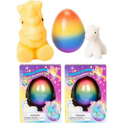 2 Pack Surprise Growing Unicorn Hatching Rainbow Egg for Kids