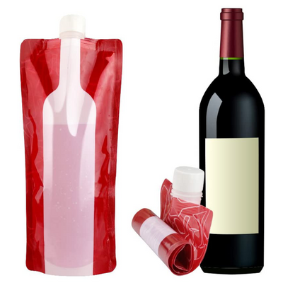 4 Pack BPA-Free Reusable Portable Wine Flask With Free Funnel